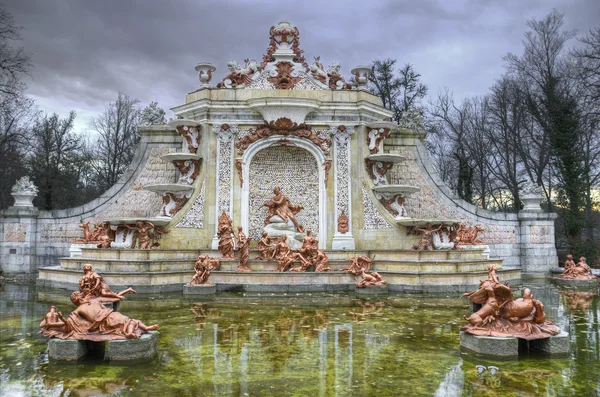Fontana a palazzo giardini di La Granja de san Ildefonso, Segovia castiglia e Leon Spagna . — Foto Stock