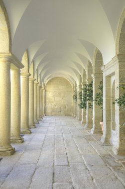 Mediterranean court of columns clipart