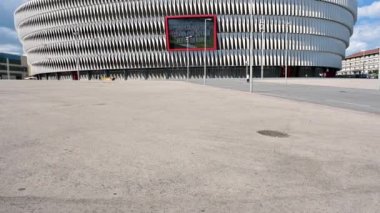 Bilbao, İspanya - 24 Eylül 2021: Bilbao, İspanya 'daki San Mames Stadyumu. Yüksek kalite 4k görüntü