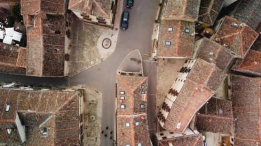 Aerial view of Sepulveda, an old medieval town in Segovia province, Spain.