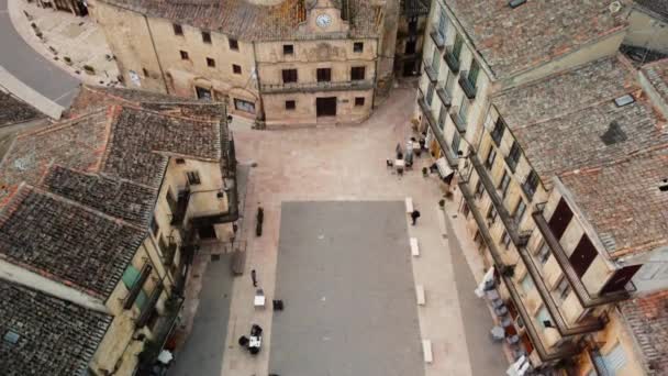 Aerial view of Sepulveda, an old medieval town in Segovia province, Spain. — Video
