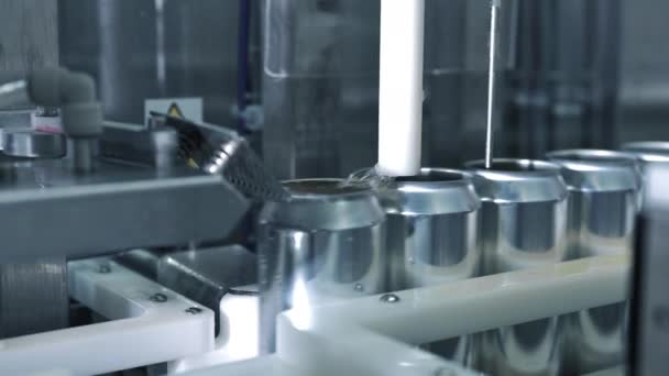 Automatic Filling line for drink cans — Stock videók