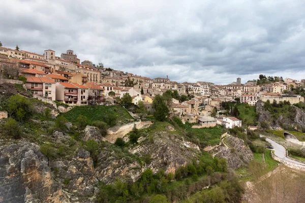 Вид Воздуха Сепульведу Старый Средневековый Город Провинции Сеговия Испания Высокое — стоковое фото