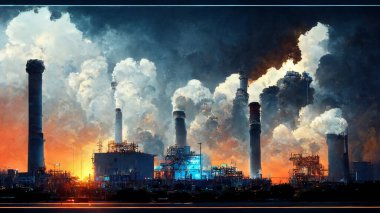 Realistic background, Save power for industrial background Concept