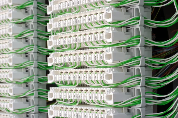 Connection modules with jumper wires — Stock Photo, Image