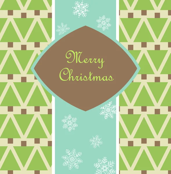 Cartão de Natal com pinheiros — Vetor de Stock