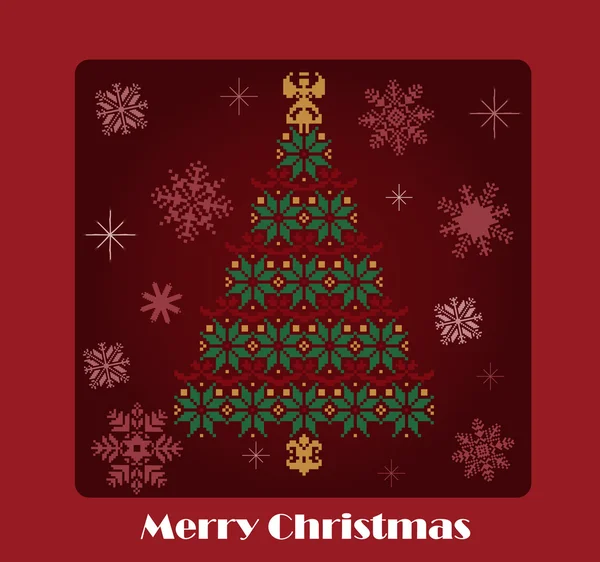 Carte vectorielle arbre de Noël — Image vectorielle