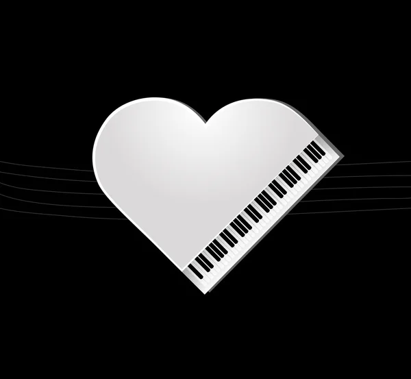 piyano siyah arka plan üzerine