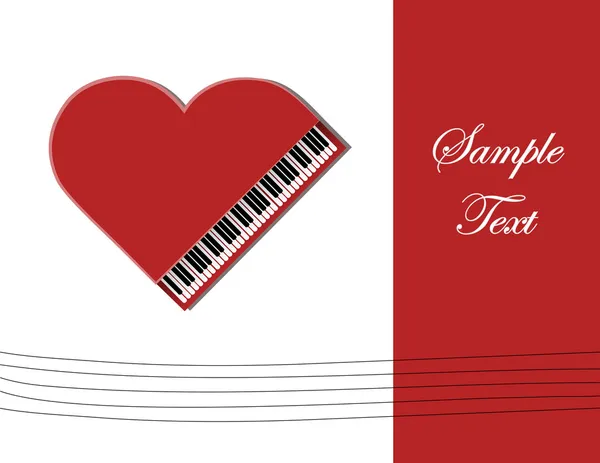 Красное пианино — стоковый вектор
