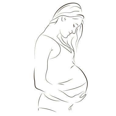 Güzel hamile kadın.