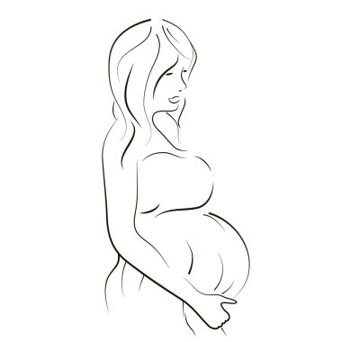 hamile kadınlar kroki