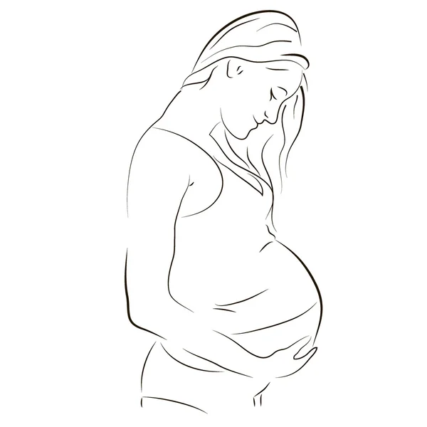 Güzel hamile kadın.