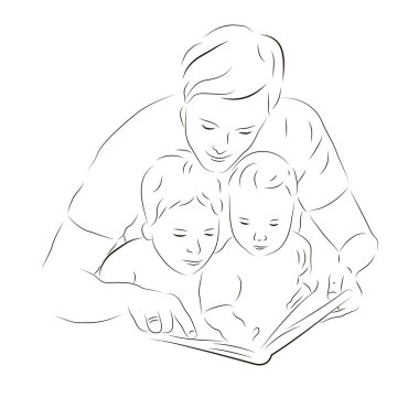 Baba ve oğulları kitap okuma