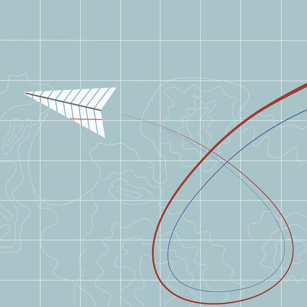 летающий бумажный самолет