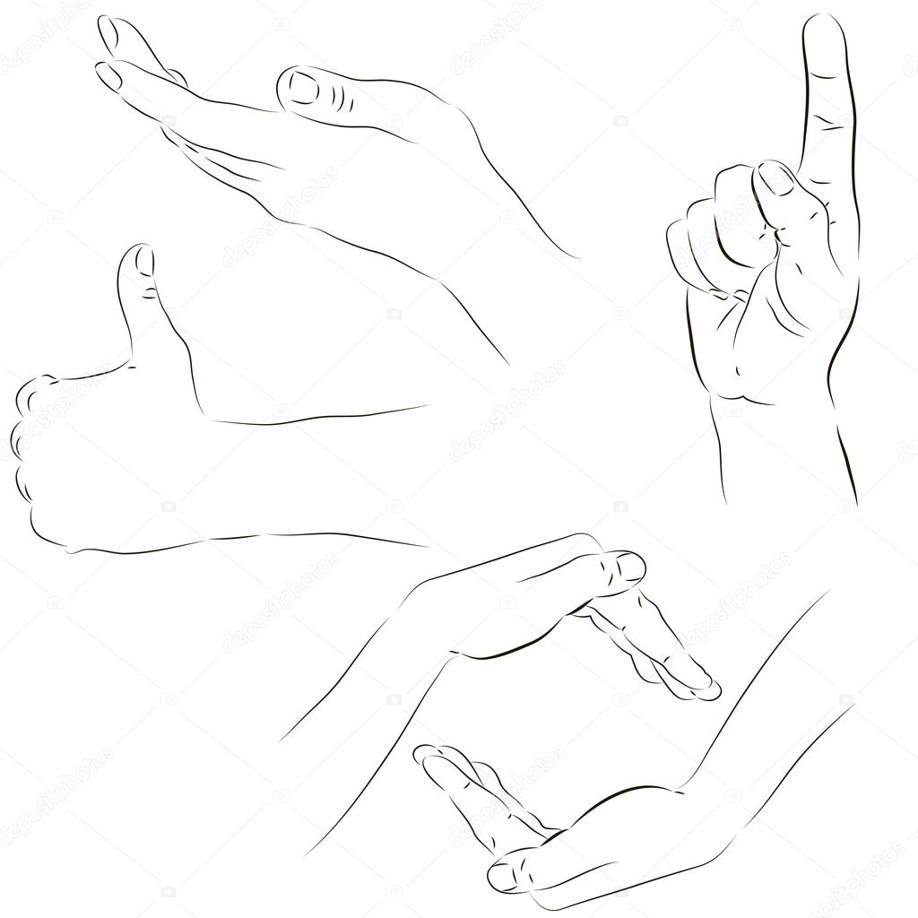 Sketches of hands