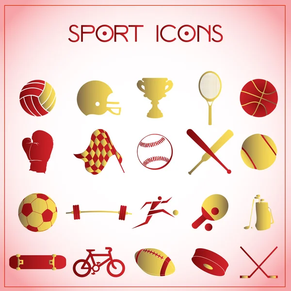 Iconos deportivos — Vector de stock