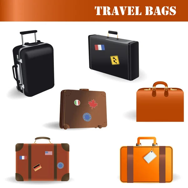 Vector travel bags — Stock Vector