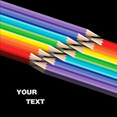 renkli kalemler vektör kümesi