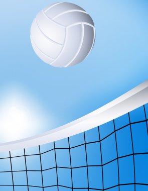 Flying volleyball clipart