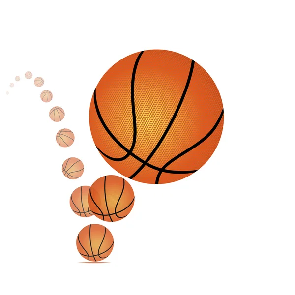 Rebotando Baloncesto — Vector de stock