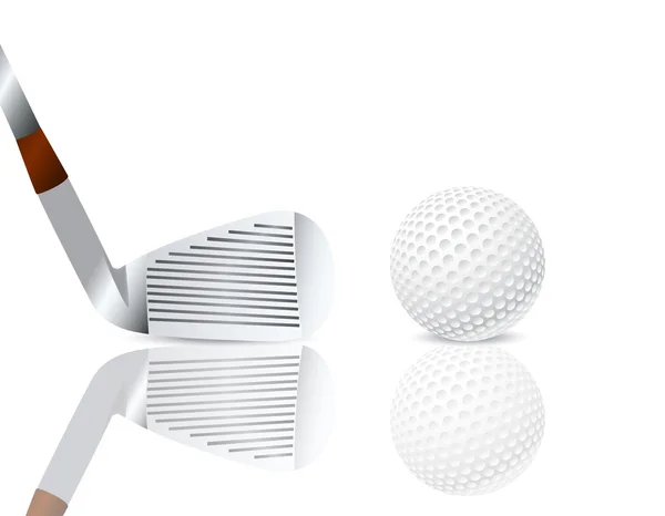 Golf club en een bal — Stockvector