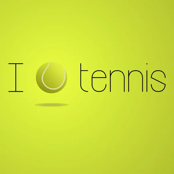 Ich liebe Tennis — Stockvektor