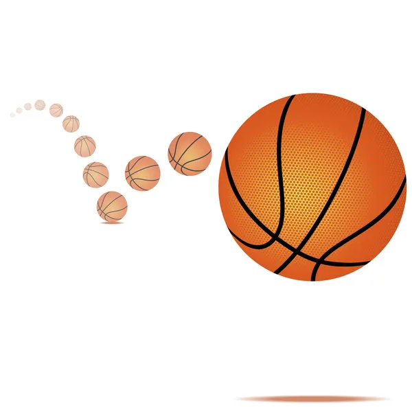 Vektor hüpfender Basketball — Stockvektor