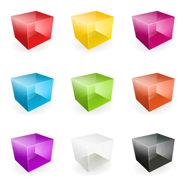 Cubes de verre vectoriel — Image vectorielle