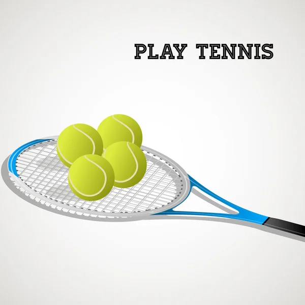 Tennis rackets and balls — Stock Vector