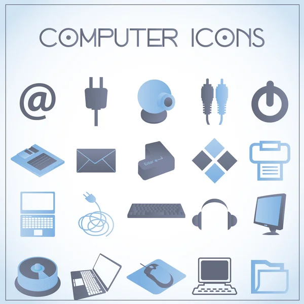 Computericonen — Stockvector