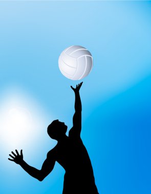 Vector volleyball player clipart