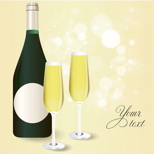 Vector champagne — Stock Vector