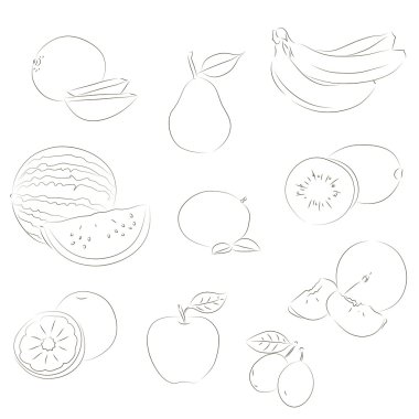 meyve yarım yamalak simgeler