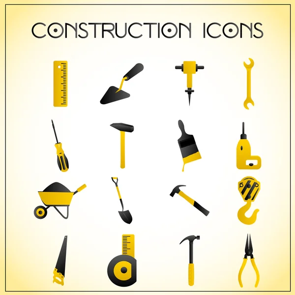 Icone di costruzione — Vettoriale Stock