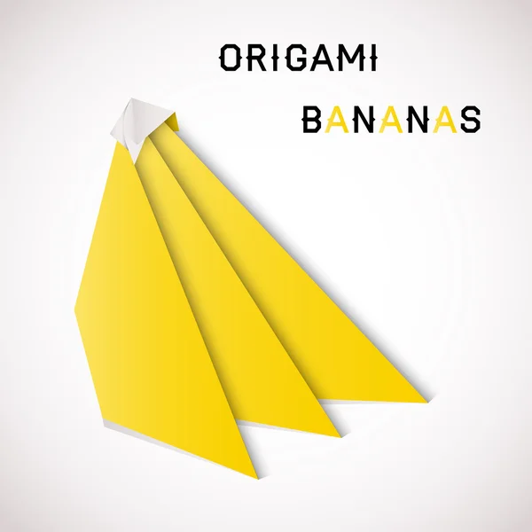 Muz origami — Stok Vektör
