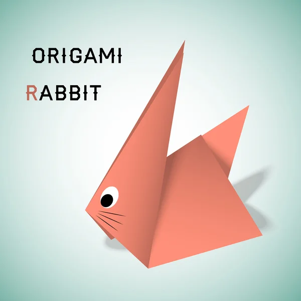 Origami de coelho — Vetor de Stock