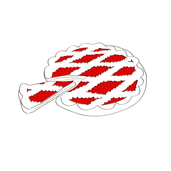 Croquis de tarte — Image vectorielle