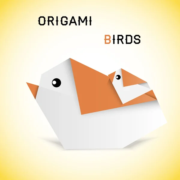Origami di uccelli — Vettoriale Stock