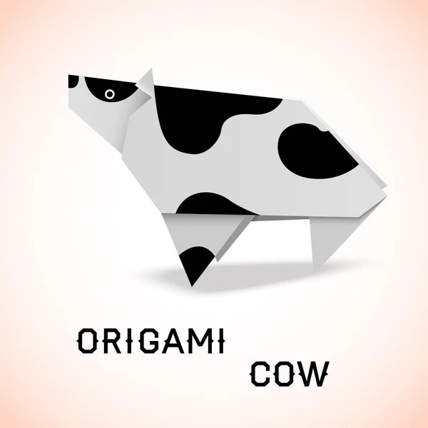 Cow origami — Stock Vector