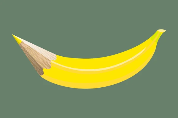 Μπανάνα μολύβι — Διανυσματικό Αρχείο