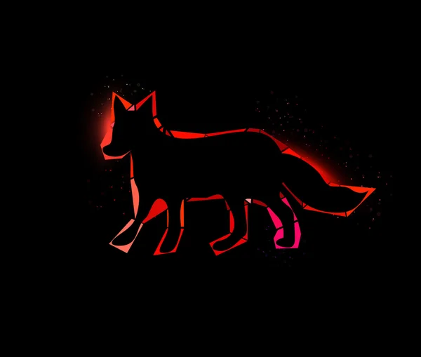 Leuchtender Fuchs — Stockvektor