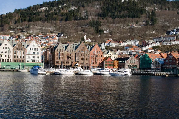 Winter in bryggen, Bergen — Stockfoto