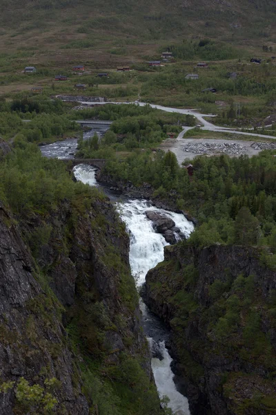 Floder och vattenfall i Norge Stockfoto