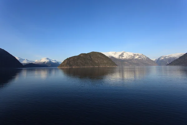 Fjordy a hory — Stock fotografie