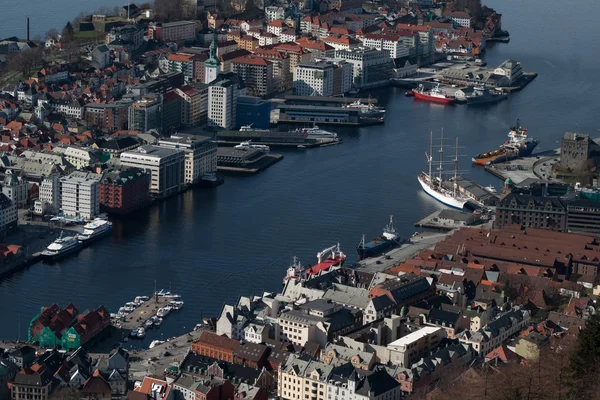 Bergen, stare hanzeatyckie miasto — Zdjęcie stockowe