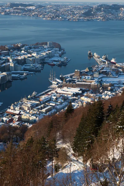 Bergen, staré hanzovní město — Stock fotografie