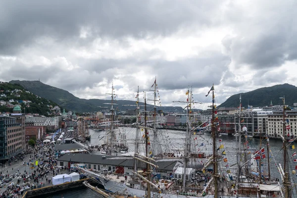 Bergen, Norveç 2008 uzun gemi yarışları — Stok fotoğraf