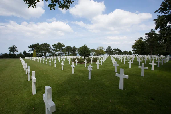 Amerikansk gravplass ved Omaha Beach — Stockfoto