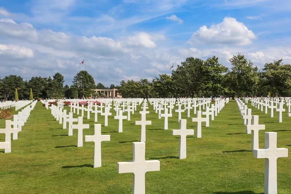 Amerikansk gravplass ved Omaha Beach — Stockfoto