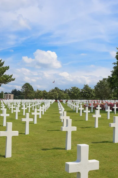 Amerikansk gravplass ved Omaha Beach — Stockfoto